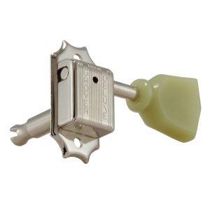 GROVER DELUXE NICKEL W/ PLASTIC KEYSTONE BUTTON SET 6 3+3