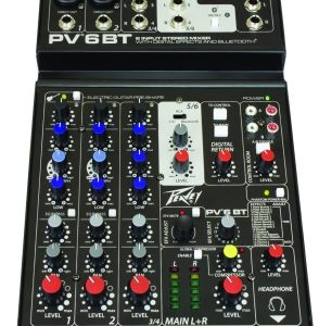 Peavey PV 6 BT 6-Channel Compact Mixer With USB (3612590)