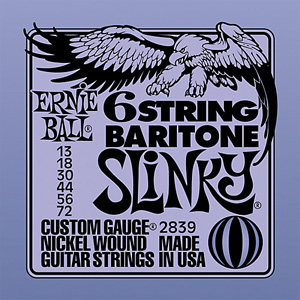 ERNIE BALL 6-STRING SLINKY W/SMALL BALL END 13-72 BARITONE SET