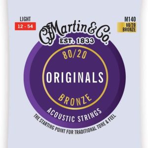 Martin Guitar Original Acoustic M140  (80/20 Bronze) - Light Gauge Guitar Strings