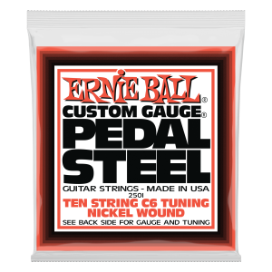 Ernie Ball Pedal Steel 10-String C6 Tuning Nickel Wound Electric Guitar Strings - 12-66 Gauge