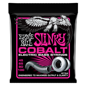 Ernie Ball P02734 Super Slinky Cobalt Electric Bass Strings 45-100 Gauge