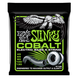 Ernie Ball P02736 Bass 5 Slinky Cobalt Electric Bass Strings - 45-130 Gauge