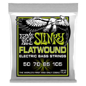 Ernie Ball P02812 Regular Slinky Flatwound Electric Bass Strings - 50-105 Gauge