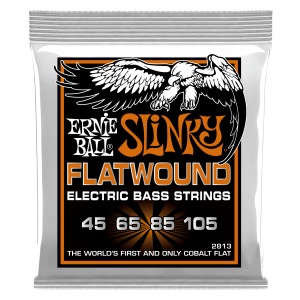 Ernie Ball P02813 Hybrid Slinky Flatwound Electric Bass Strings - 45-105 Gauge