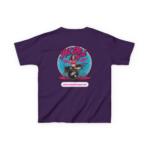 Kids Drummer Tee - Hit Like a Girl T-Shirt for Music Lovers