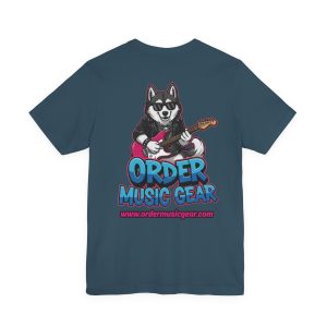 Husky Playing Electric Guitar Tee | Order Music Gear logo