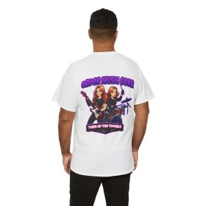 OMG Double Trouble T‑Shirt — "Order Music Gear: Turn Up the Trouble" Graphic Tee