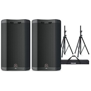 Harbinger VARI V3412 12" Powered Speakers Package With Stands