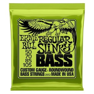 Ernie Ball 2832 Regular Slinky Round Wound Electric Bass Strings 50-105 (2 PACK BUNDLE)