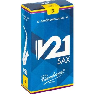 Vandoren SR8125 Alto Saxophone V21 Reeds Strength #2.5. (Box of 10)